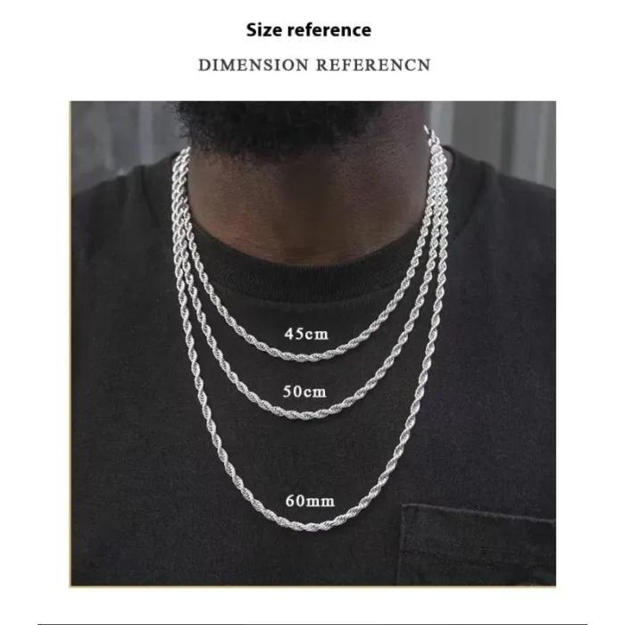 Titanium Steel Basic Style Necklace For Men And Women - Image 2